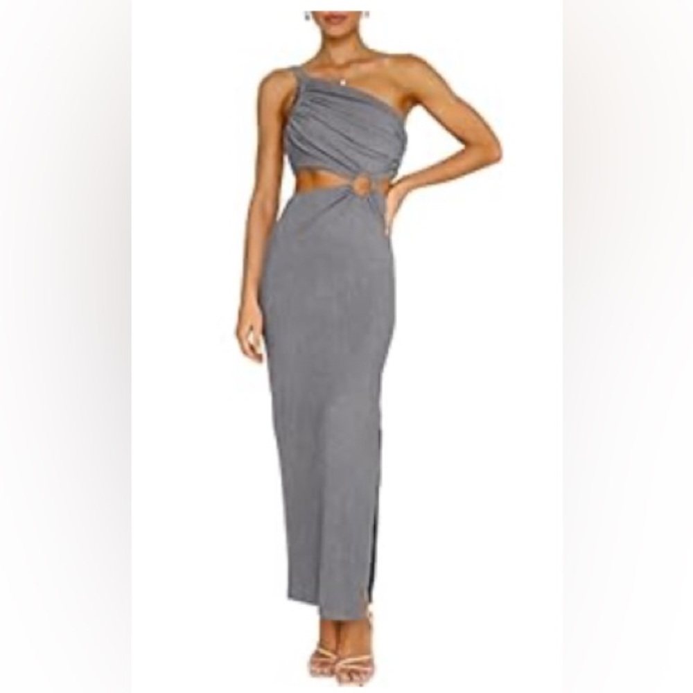 Women’s Summer One Shoulder Maxi Dress with Cut Out. Never worn